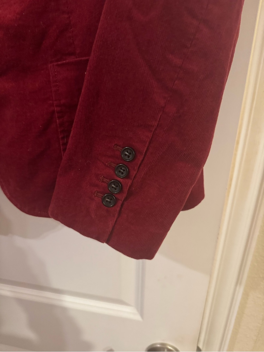 Talbots Deep Red Corduroy Blazer Jacket - Picture 3 of 4